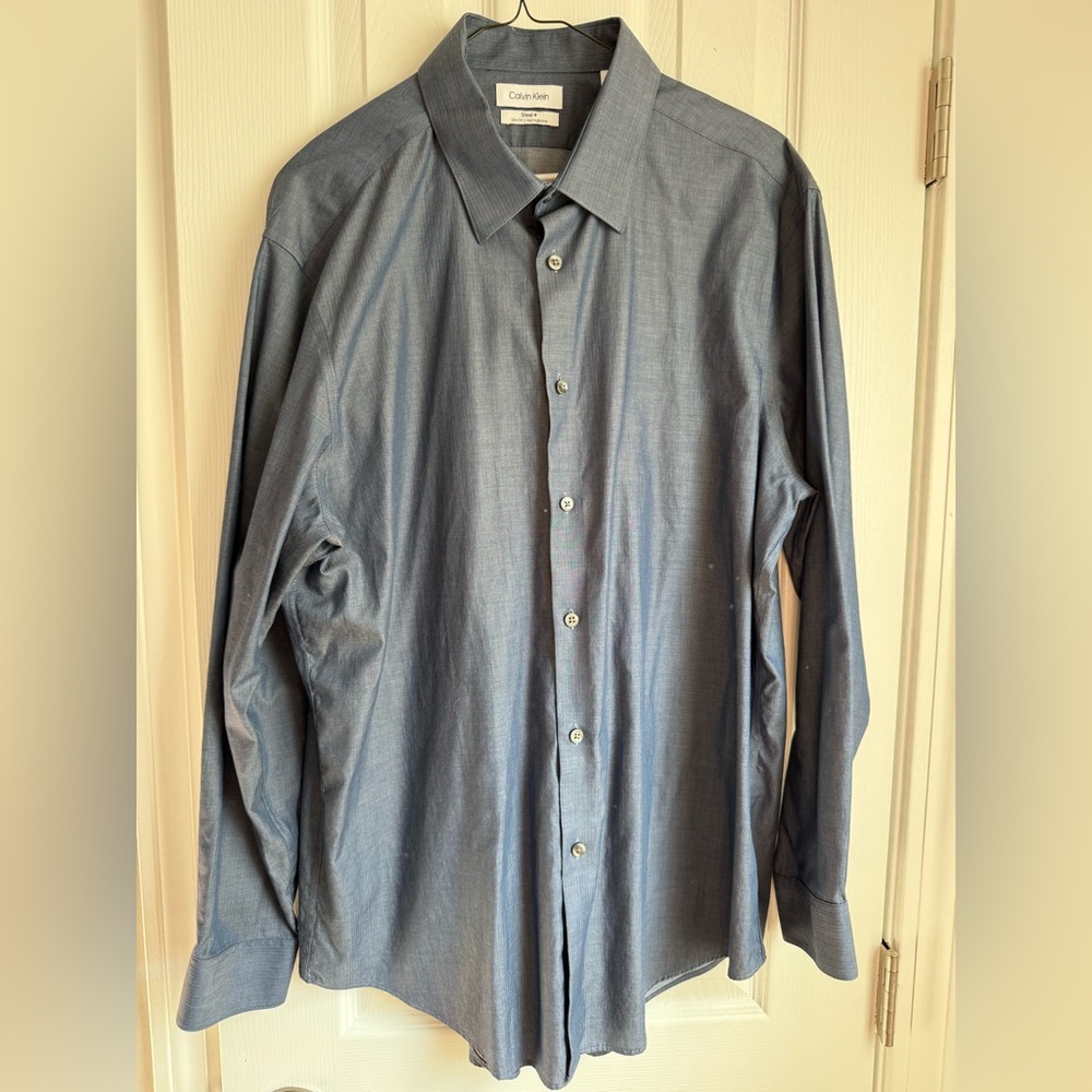 Calvin Klein Men's Slate Gray Dress Shirt